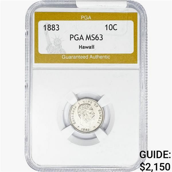 1883 Kingdom of Hawaii Dime PGA MS63