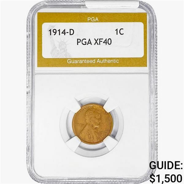 1914-D Wheat Cent PGA XF40