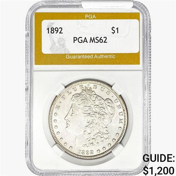 1892 Morgan Silver Dollar PGA MS62