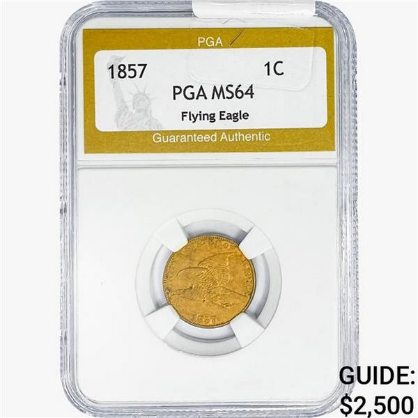 1857 Flying Eagle Cent PGA MS64