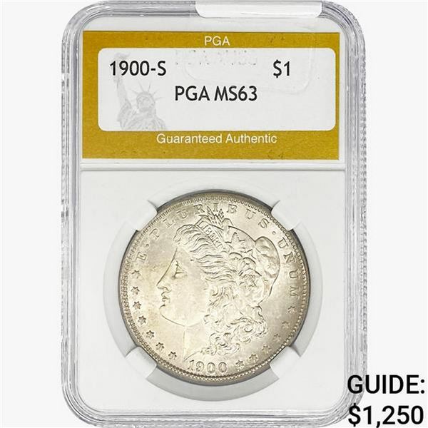 1900-S Morgan Silver Dollar PGA MS63