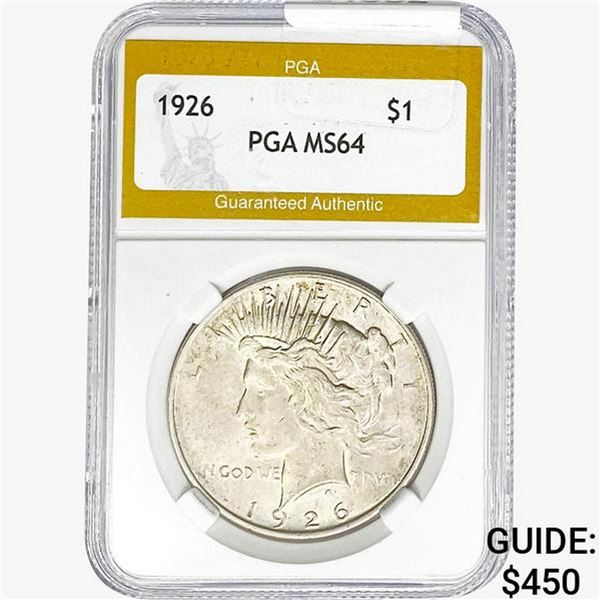 1926 Silver Peace Dollar PGA MS64