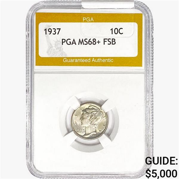1937 Mercury Silver Dime PGA MS68+ FSB