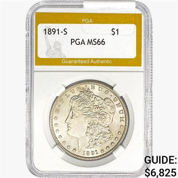 1891-S Morgan Silver Dollar PGA MS66