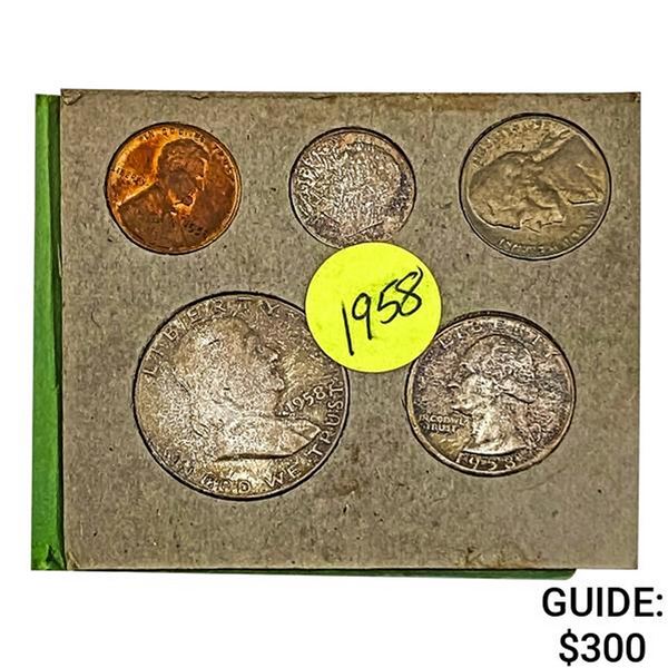 [5 Coin] 1958 U.S. Mint Set
