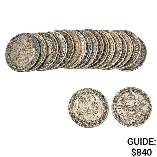 [20] 1892&1893 Columbian Expo Half Dollar   Roll