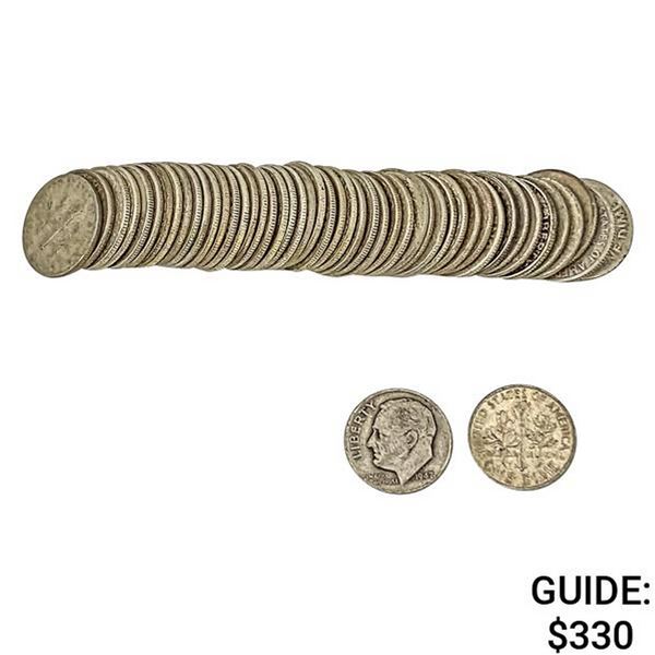 [50] 1946-1964 Silver Dimes Roll