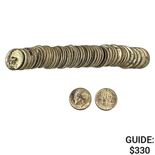 [50] 1964 Silver Dimes Roll