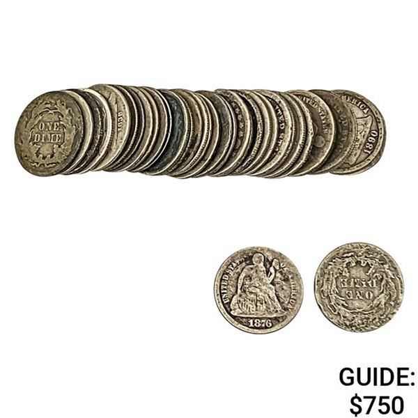 [36]  Seated Liberty Dime   Roll