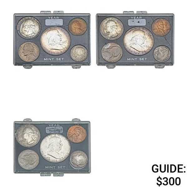 [3 PCS] 1957-1961 5-Coin U.S. Mint Set