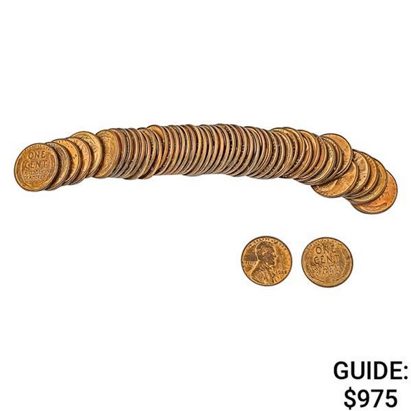 [50] 1938-P Wheat Cent   Roll