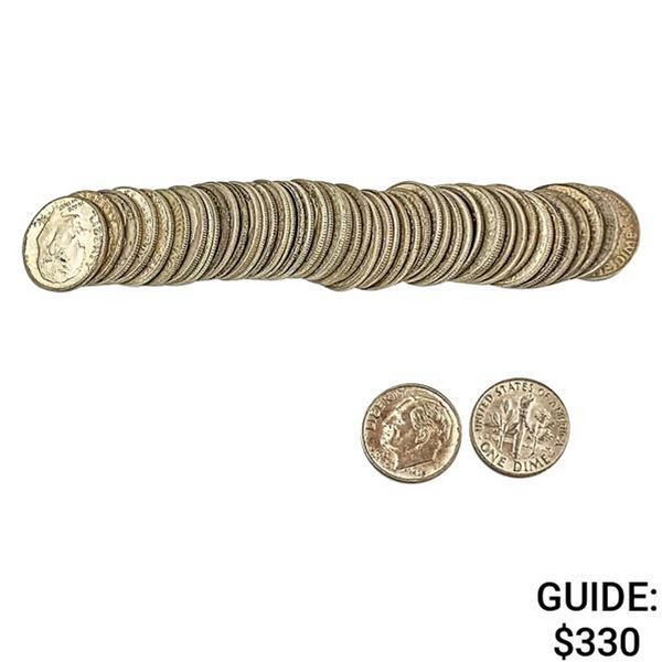 [50] 1950-1964 Silver Dimes Roll
