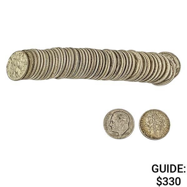 [50] 1947-1964 Silver Dimes Roll