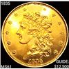 Image 1 : 1835 $5 Gold Half Eagle UNCIRCULATED