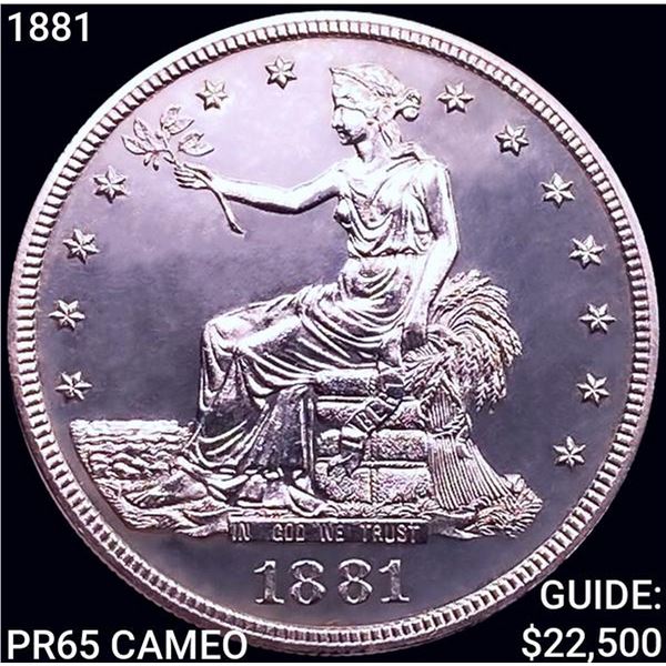 1881 Silver Trade Dollar GEM PROOF CAM