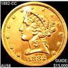 Image 1 : 1882-CC $5 Gold Half Eagle CHOICE AU