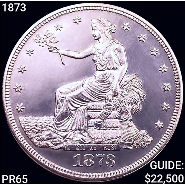1873 Silver Trade Dollar GEM PROOF