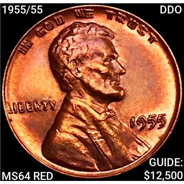 1955/55 DDO Wheat Cent CHOICE BU RD