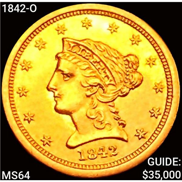 1842-O $2.50 Gold Quarter Eagle CHOICE BU