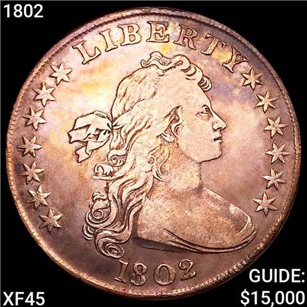 1802 Draped Bust Dollar NEARLY UNCIRCULATED