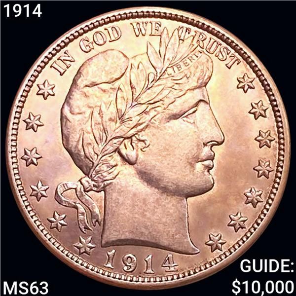 1914 Barber Half Dollar CHOICE BU