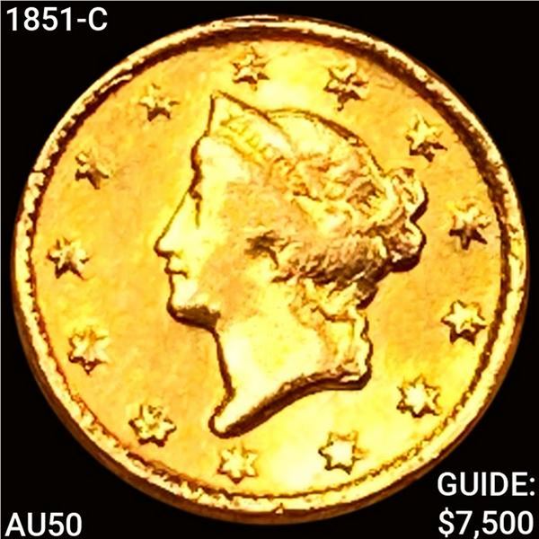 1851-C Rare Gold Dollar CLOSELY UNCIRCULATED