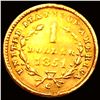 Image 2 : 1851-C Rare Gold Dollar CLOSELY UNCIRCULATED