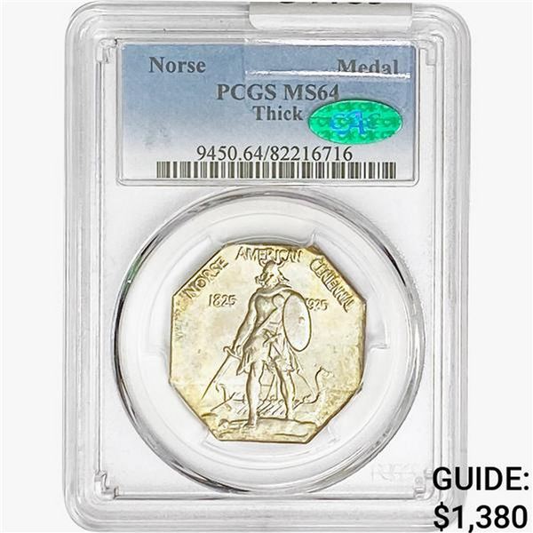 1925 Medal Norse American, Thick PCGS MS64