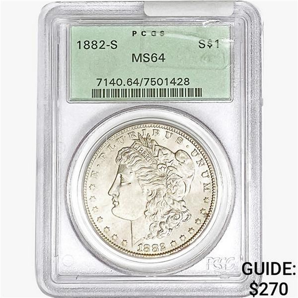 1882-S Morgan Silver Dollar PCGS MS64