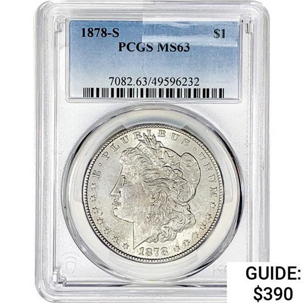 1878-S Morgan Silver Dollar PCGS MS63