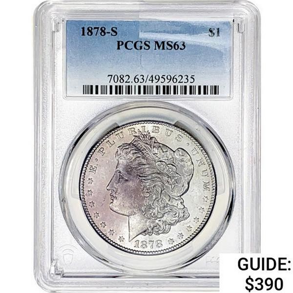 1878-S Morgan Silver Dollar PCGS MS63