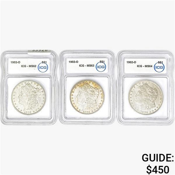 [3]1902-O Morgan Silver Dollar ICG MS62-64