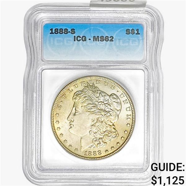 1888-S Morgan Silver Dollar ICG MS62