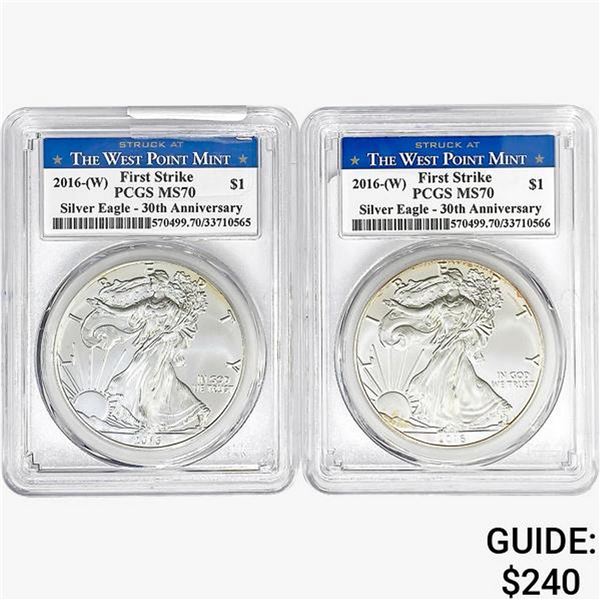 [2] 2016-W Silver Eagle PCGS MS70