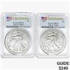Image 1 : [2] 2017 Silver Eagle PCGS MS70
