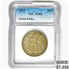 Image 1 : 1853 Arrows & Rays Seated Liberty Half Dollar ICG AU53