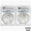 Image 1 : [2] 2017 Silver Eagle PCGS MS70