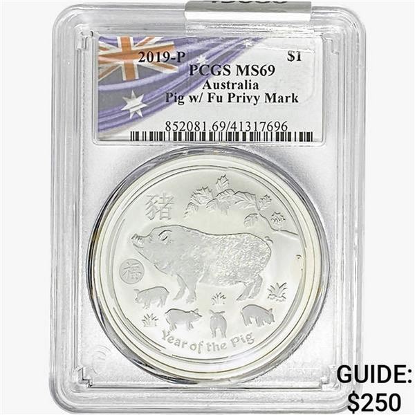 2019-P AUS Year of the Pig Coin PCGS MS69