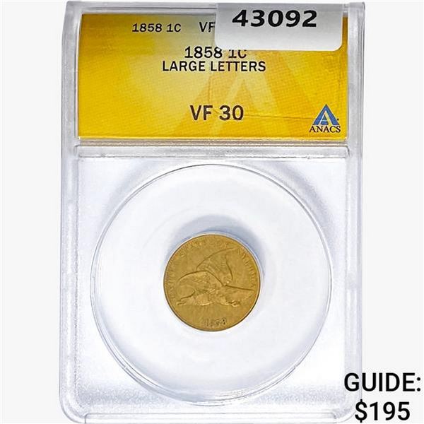 1858 Flying Eagle Cent ANACS VF30