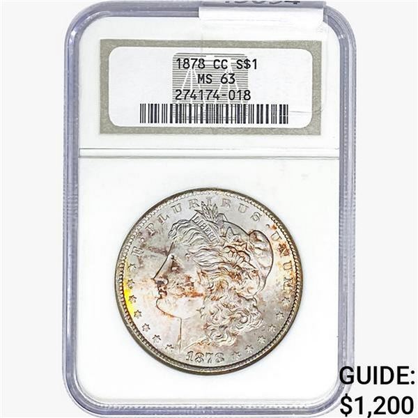 1878-CC Morgan Silver Dollar NGC MS63