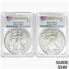 Image 1 : [2] 2017 Silver Eagle PCGS MS70
