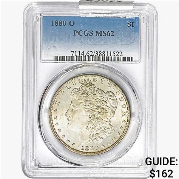 1880-O Morgan Silver Dollar PCGS MS62
