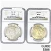 Image 1 : [2] 1923 Silver Peace Dollar NGC MS64