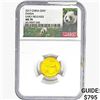 Image 1 : 2017 3g Gold - 50 Yuan Panda Coin NGC MS70