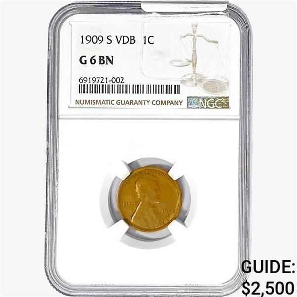 1909-S VDB Wheat Cent NGC G6 BN