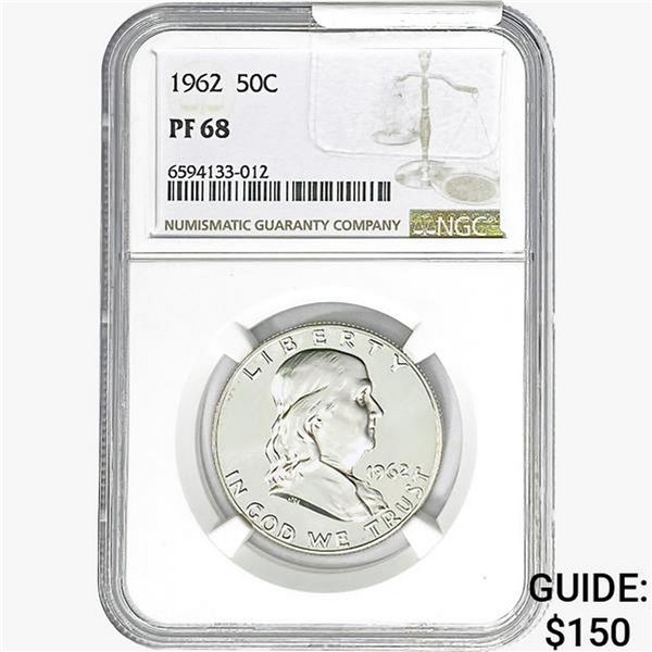 1962 Franklin Half Dollar NGC PF68