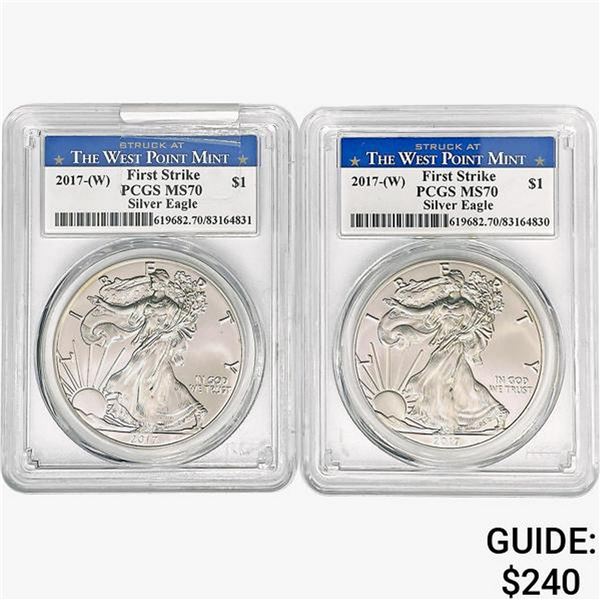 [2] 2017-W Silver Eagle PCGS MS70