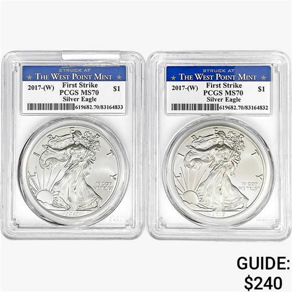 [2] 2017-W Silver Eagle PCGS MS70
