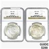 Image 1 : [2] 1923 Silver Peace Dollar NGC MS64