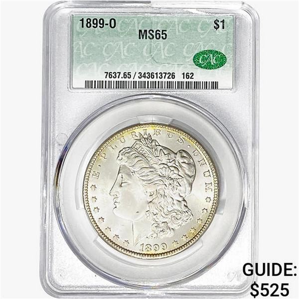 1899-O Morgan Silver Dollar CAC MS65